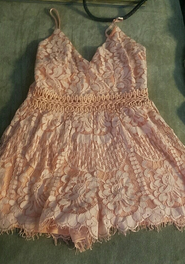 New Boutique Corral Lace Romper Large
